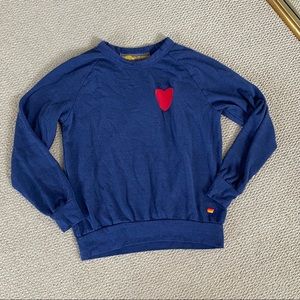 Aviator Nation Blue Heart Crewneck